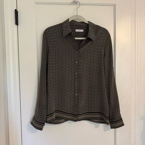 100% Silk Equipment Blouse